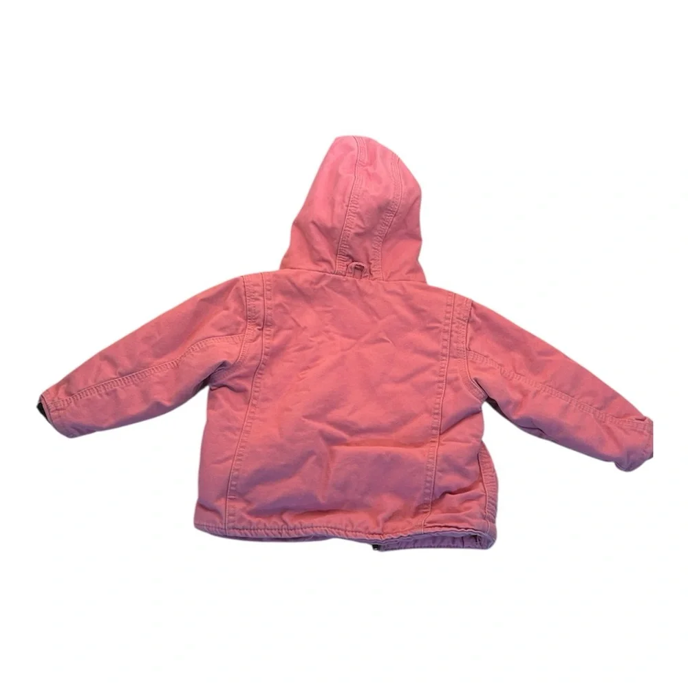 Berne Toddler Girls Pink‎ Hooded Heavyweight Softstone Jacket Size 18 Months